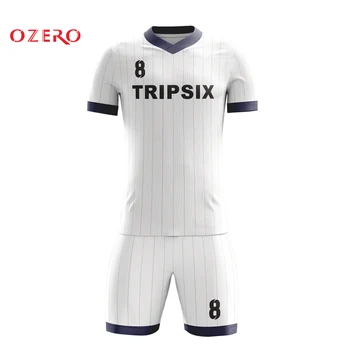 

football jersey set, full set soccer uniform, plain white soccer jersey