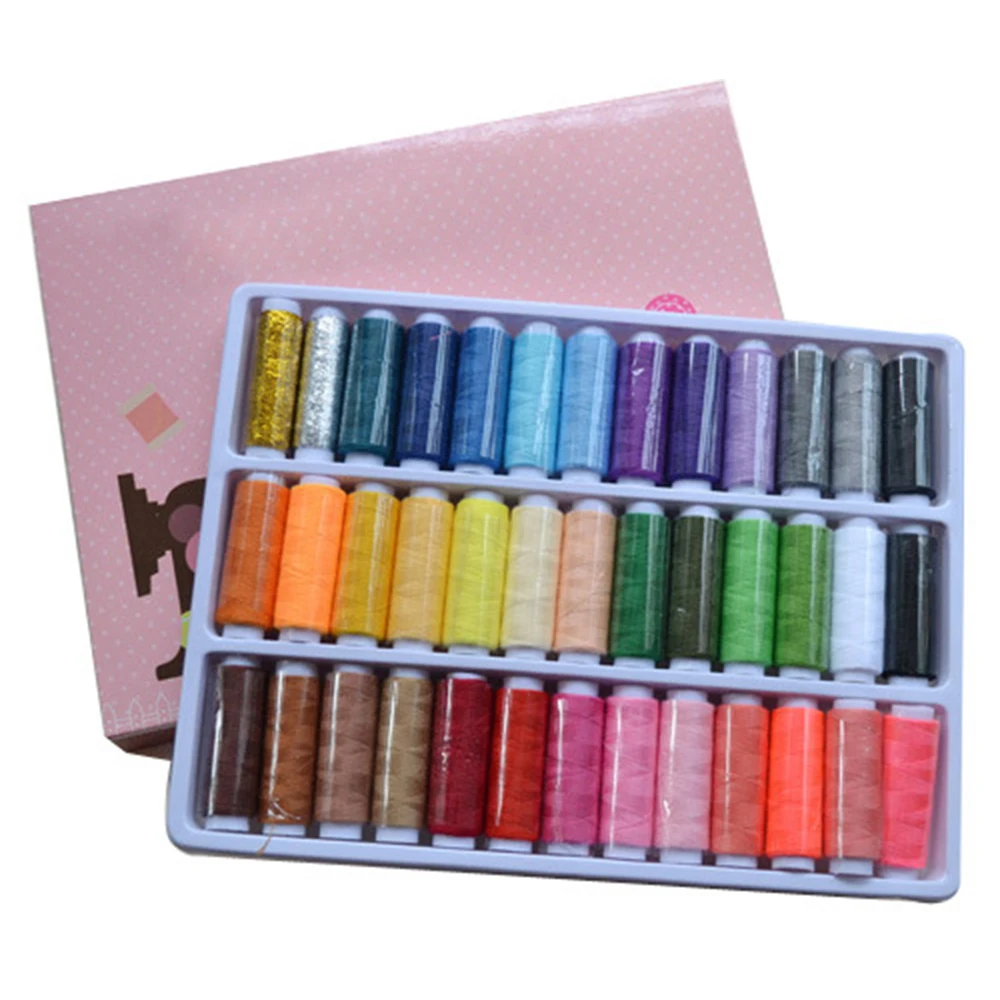

39 Colors Polyester Sewing Thread Spools Home Decor Supplies Colorful Assorted Sewing Thread Spool for Embroidery Machine Use