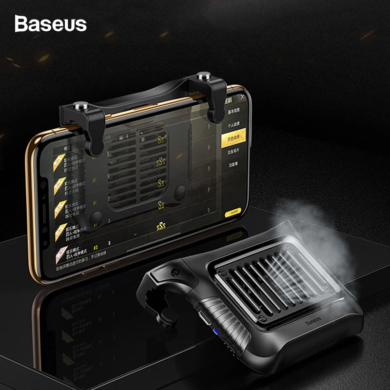 Beste Baseus Gamepad Joystick Telefoon Cooler Shooter Trigger Fire Knop Voor iPhone Xs Max Xiaomi Andriod Mobiele Telefoon Game Controller