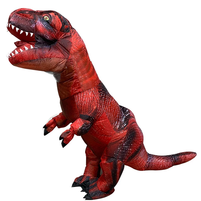 Новый стиль гигантский красный t rex Динозавр Надувные костюмы Хэллоуин Косплей