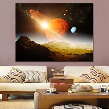 

HD Print Painting Minimalist Poster 1 Pieces Planet Galaxy Landscape Wall Modular Picture Canvas Artwork Home Wedding Decoration