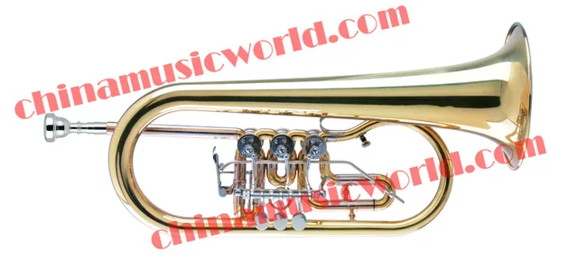 Китайский музыкальный мир золотой лак флугелевый гудок труба (CMWFH 1110)|flugelhorn