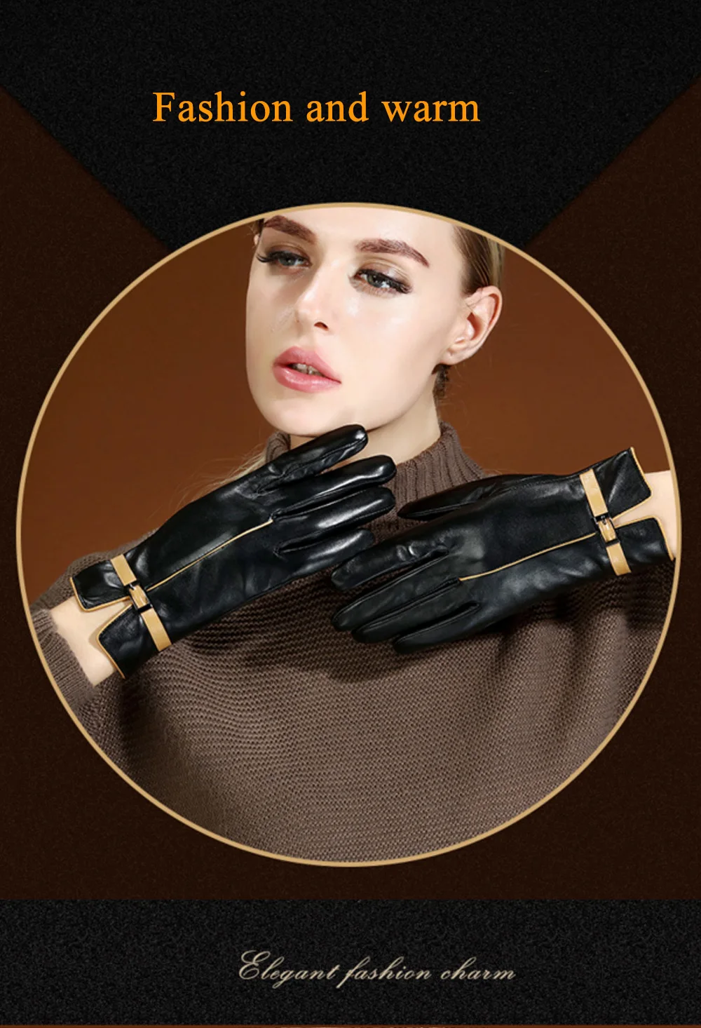 Joolscana дамы Перчатки женские кожаные Перчатки может сенсорный экран теплые брендовые Черные натуральная вся кожа зимние варежки 2018 для