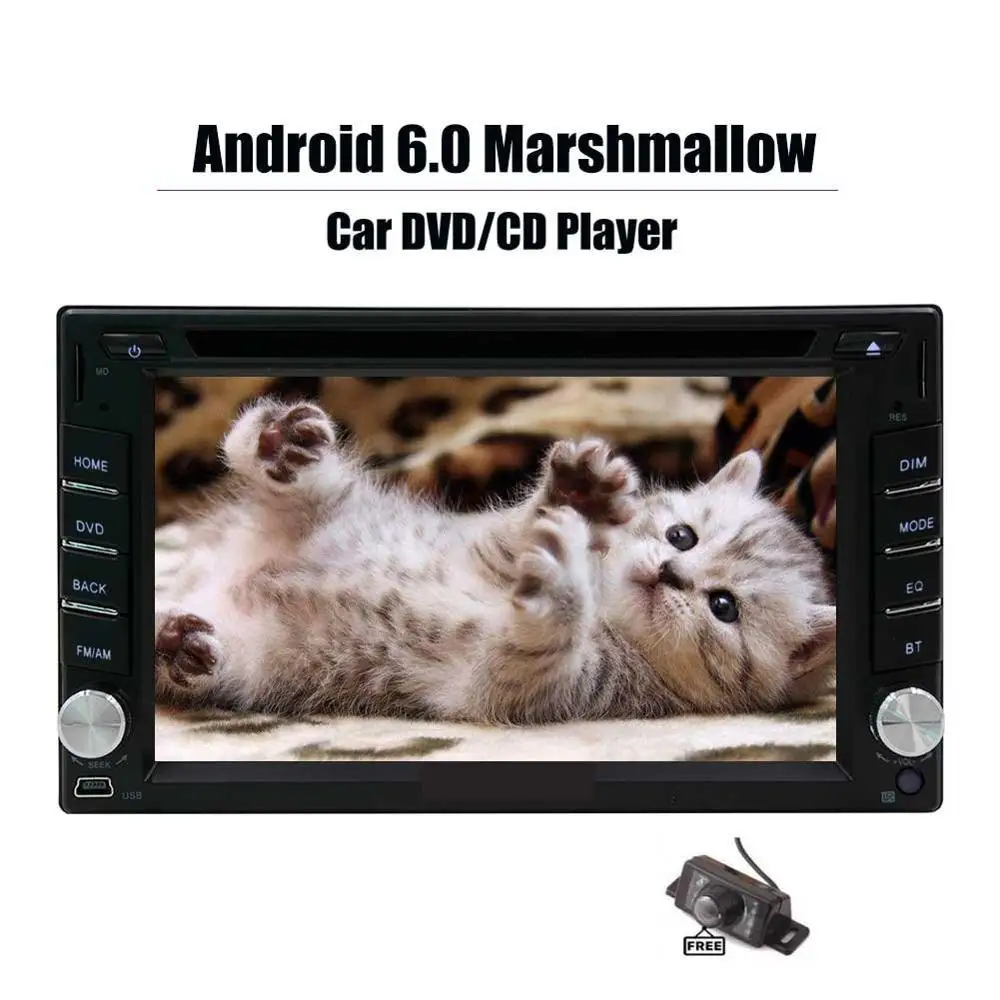 Android 6 сенсорный экран автомобильный DVD стерео 2 Din в тире Радио Видео