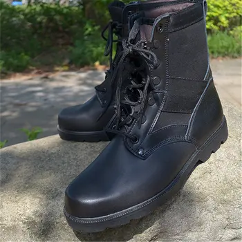 

Men Booties Big Size Winter Genuine Cow Leather Outdoor wear-resisting Tactical For Mountain Army Boots #MXZ8218116