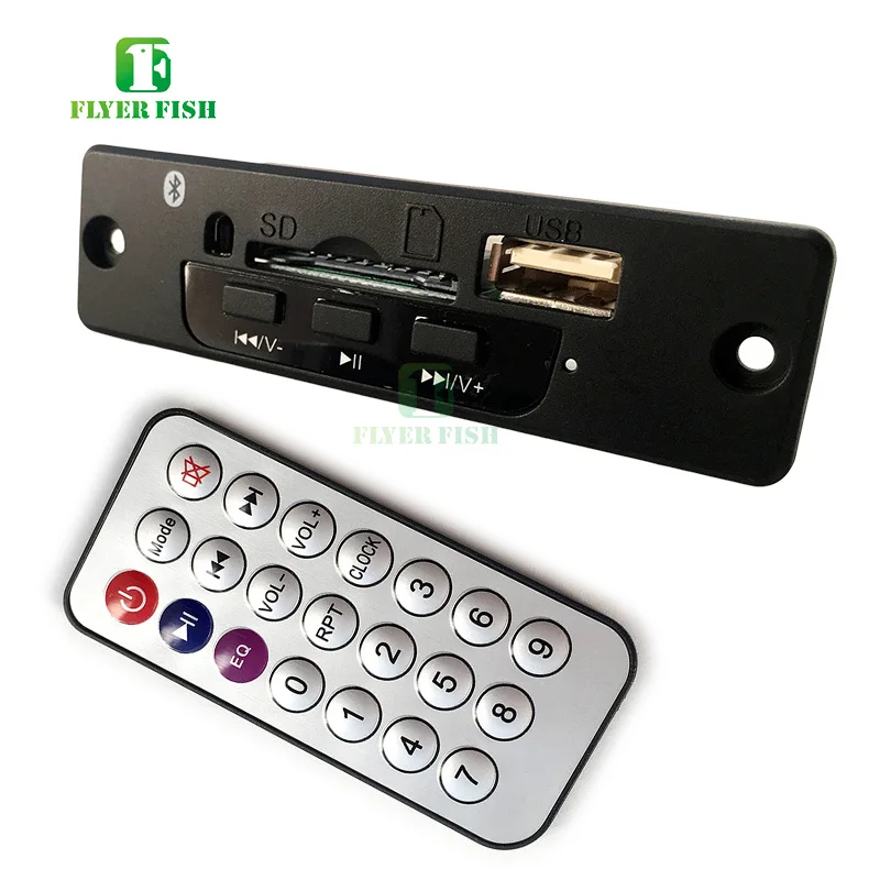 

Bluetooth Mini 5V MP3 FLAC WAV Decoding Board 2*3W Speaker Amplifier Audio Receiver Module USB/SD/U-DISK/IR Remote Control EQ