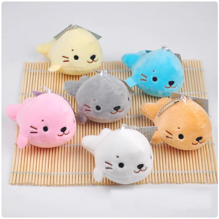 5PCS/LOT Hot 10CM Kawaii Small seal Plush Toys Stuffed Animals Fluffy