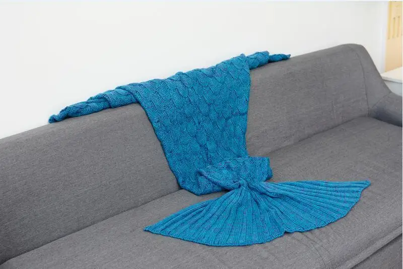 CAMMITEVER Русалка одеяло s вязание одеяло рыбий хвост диван Чехол подарки на день рождения для девочек