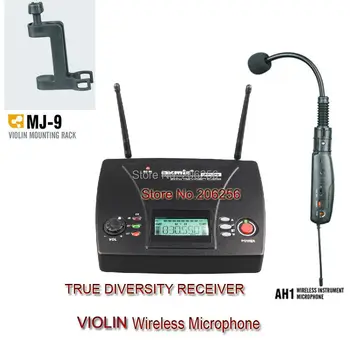 

Professional True Diversity Receiver 727R Violin microphone UHF PLL instrument Wireless System Microphone Violin AH1 MJ-9 Rack