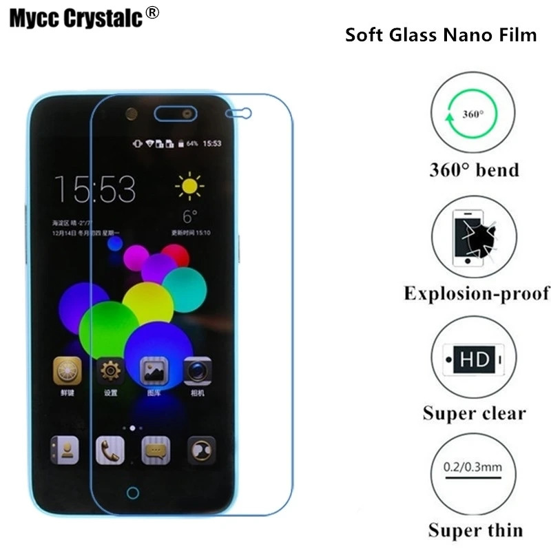 

Nano Explosion-proof Protective Super thin clear Soft Glass Film For ZTE Blade A1 C880 c880s C880U Screen Protector Film