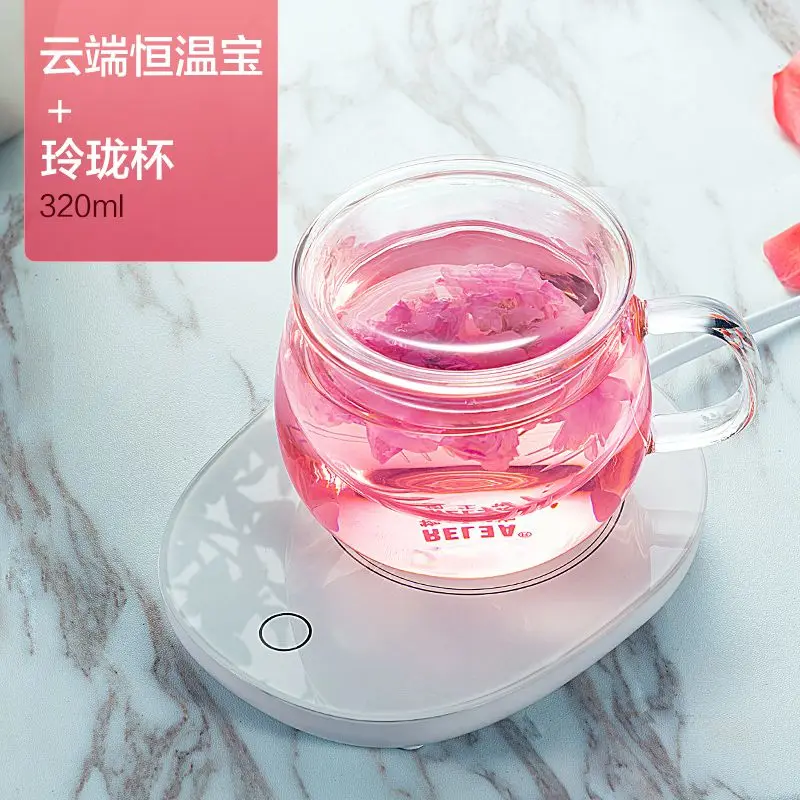 Чайник ручной работы термостойкий стеклянный кувшин стеклянный фильтр Электрический нагреватель постоянной температуры чайник электрический чайник чашки комбо - Цвет: 320ml teapot stove