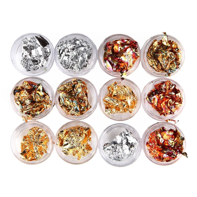 

Nail Art Foil paper For UV GEL Acrylic Decoration Tips, #2 12Pcs/Set