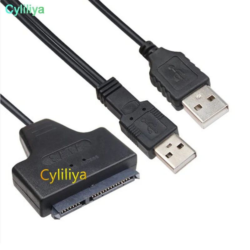 DHL ИЛИ EMS 100 шт. USB 2 0 для SATA 7 + 15 Pin 22 Кабель адаптер 5 &quotHDD жесткого диска кабель