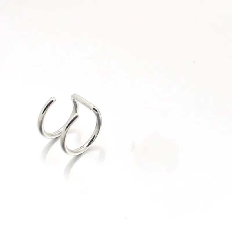 silver(1pcs) Простые маленькие клипсы на серьги для ушей серьги для женщин девушек из нержавеющей стали Клипсы Серьги без пирсинга Винтажные Ювелирные Изделия - Окраска металла: silver(1pcs)