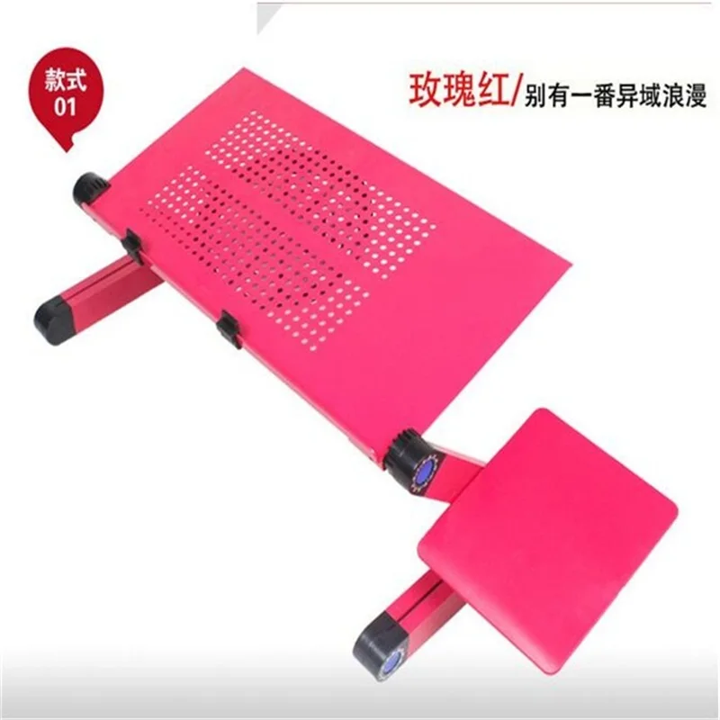 الجملة 48*25 سنتيمتر للطي محمول مكتب السرير مكتب كمبيوتر لوحي محمول مع مروحة usb و الماوس مجلس