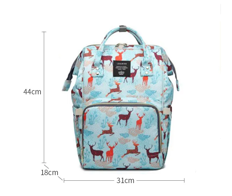 Сумка для подгузников для мам, модная сумка для подгузников для беременных, Большой Вместительный рюкзак для путешествий, водонепроницаемая дизайнерская большая сумка для подгузников, уход за ребенком - Цвет: blue