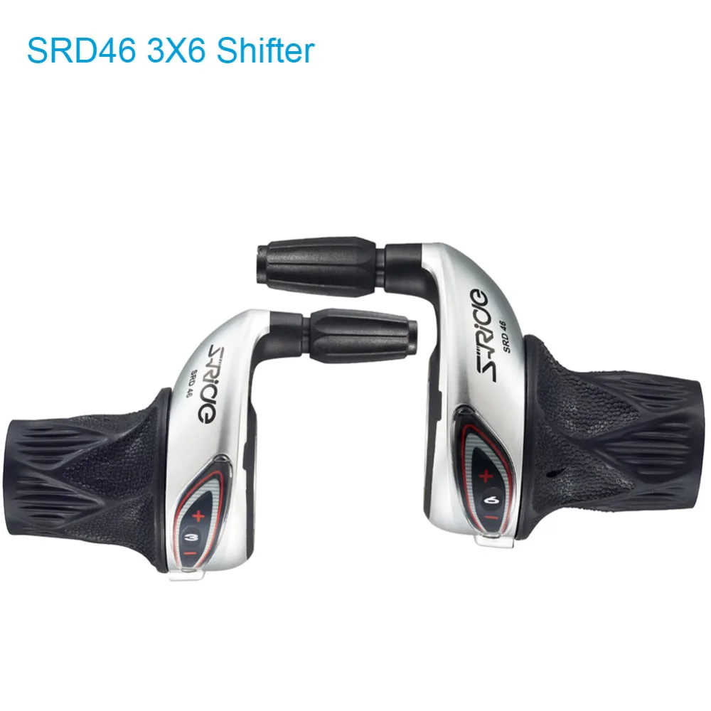 S-Ride SRD46 MTB велосипедный переключатель 3x6 скоростной поворотный пружинный переключатель велосипедный поворотный захват переключения передач подходит для Shimano SL-RS35 - Цвет: Silver 3X6 Shifter