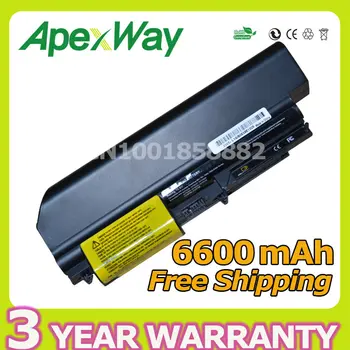 

Apexway 9 Cell 6600mAh Laptop Battery For Lenovo IBM ThinkPad R400 R61 R61i T400 T61 T61p Laptop 42T5227