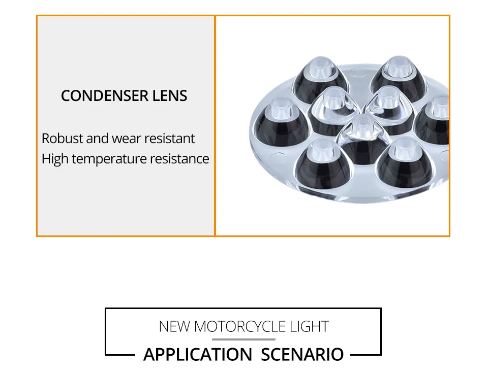 LED Motorcycle Headlight Auxiliary Lamp LED Motorbike Mopeds Spotlight Accessories (11)