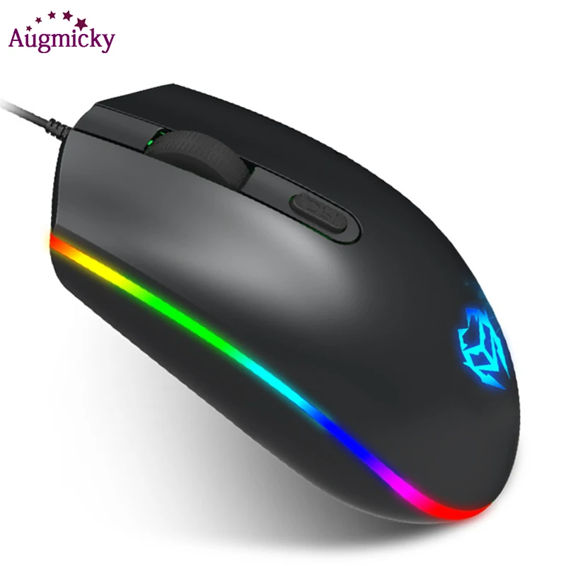 

Augmicky RGB Backlight Ergonomic Optical Gaming Mouse 1600 DPI Optical USB Wired Mice For LOL DOTA Game player PC Laptop