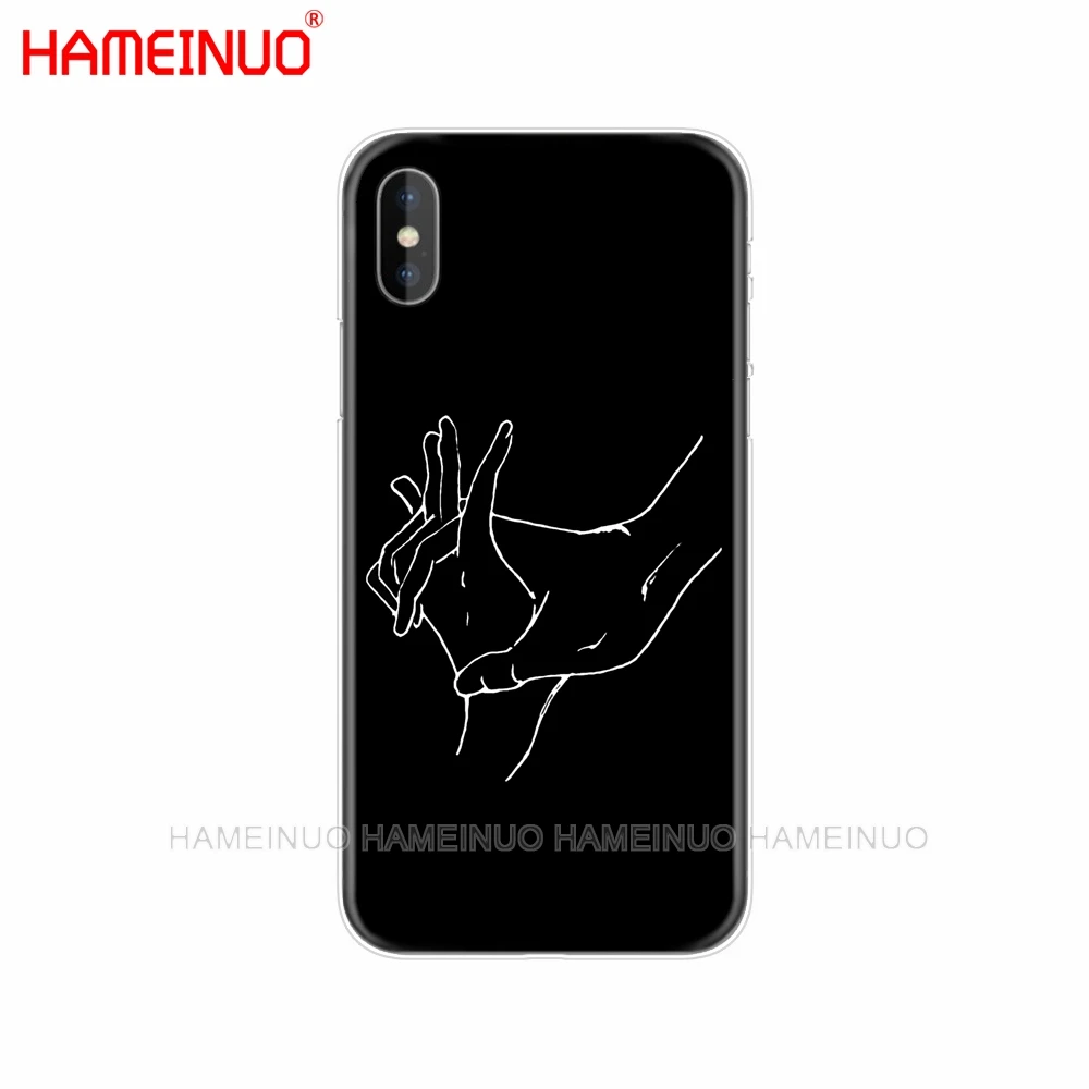 Чехол для мобильного телефона HAMEINUO Art White Line Kiss Love Heart Flower Rose Girl для iphone X 8 7 6 4 4S 5 5S SE 5c 6s plus - Цвет: 43401