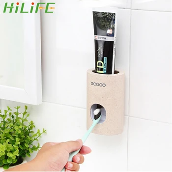 

HILIFE Bathroom Accessories Toothpaste Squeezers Automatic Toothpaste Dispenser Wall Mount Stand Toothbrush Holder Creative
