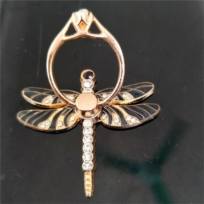

Dragonfly Mobile Phone stand holder metal For iPhone Xiaomi Samsung all Phone Finger Ring Mobile Smartphone Phone Holder Stand