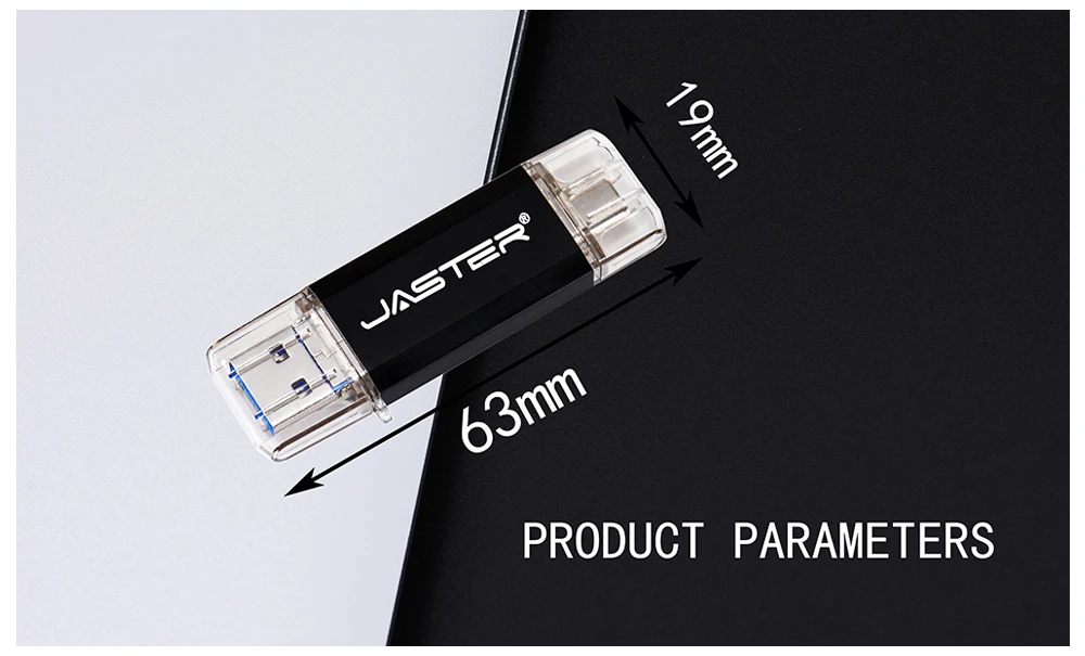 JASTER New 3 IN 1 OTG(Android&USB& Type_C) USB 3.0 flash drive Metal Custom Pen Drive 64GB 32GB 16GB 8GB 4GB Wedding Gifts