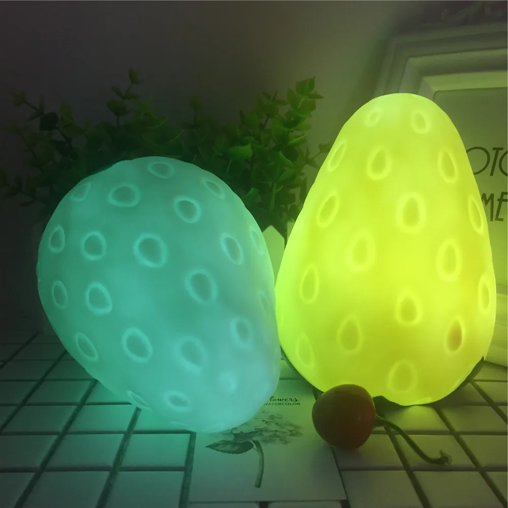 LED Table desk lamp Strawberry led Night Light decoration for christmas holiday lamp (7)