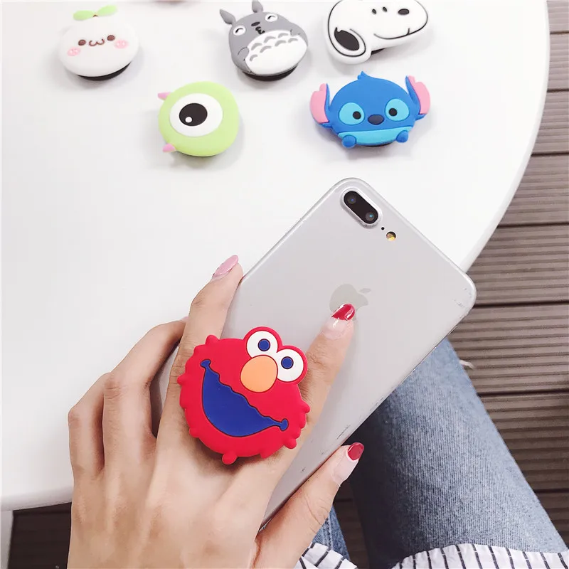 Cute Cartoon Gasbag Universal Mobile Cell Phone Holder Finger Ring Bracket Airbag Expanding Stand and Grip For iphone XR Samsung