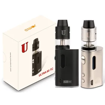 

Original Ultra 60W T.C Mod Vaporizer Kit 1600mAh RDTA 2ml Top Filling Hookah Vape Pen VS Ego aio ce4 rx200s e-cigarette