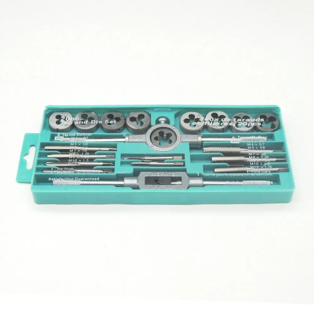 

20 PCS Faucet Wrench Metric Manual Screw Tapping Screwdriver Bit Set M3-M12 Thread Wrench Tap And Mold Set Tools