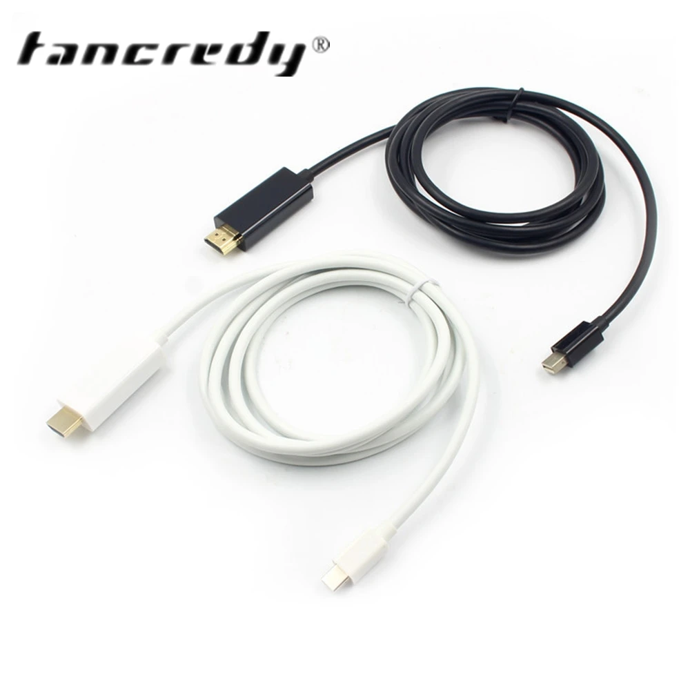 Tancredy Mini DP к HDMI DisplayPort 1 8 м адаптер конвертер видео кабель Разъем для ПК Apple Mac book Pro Air