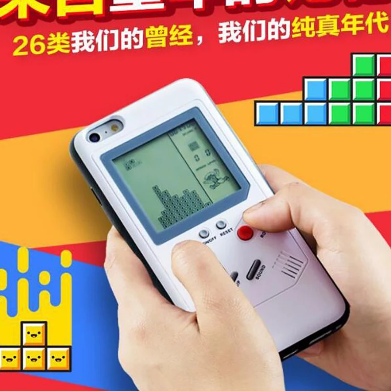 Чехол для игрового мальчика тетрис iPhone X 8 7 6 Классический чехол консоли Gameboy