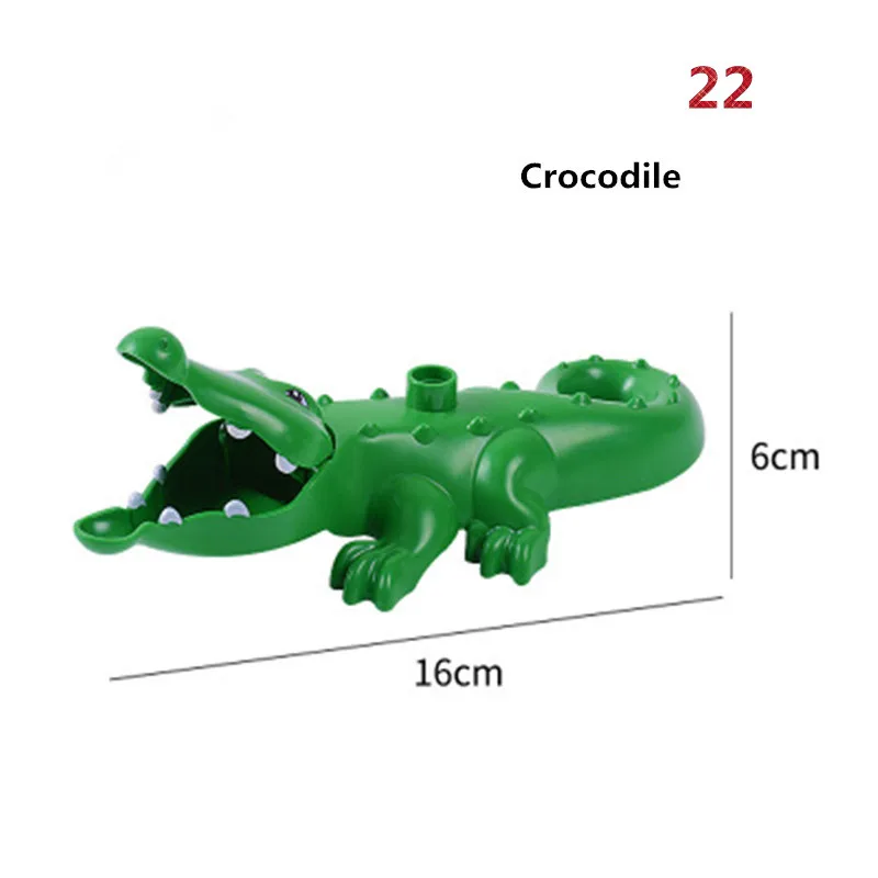 Diy Building Blocks Compatibel With Legoing Duploe Animals Models Dinosaur Deer Panda Elephant Penguin Figures Toys For Children