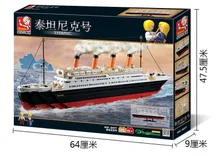 1021 pcs Building Block Set Compatível com lego cidade do navio Titanic 3D Construção Tijolo Brinquedos Hobbies Educacional para Crianças