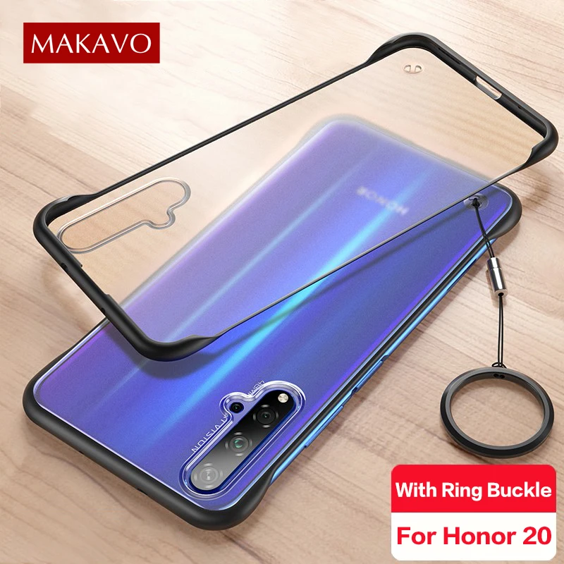 Чехол для Huawei Honor 20 тонкий прозрачный силиконовый матовый противоударный жесткий