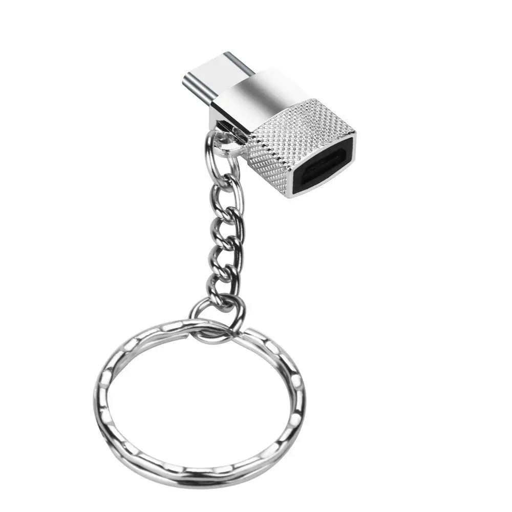 Micro USB для type-c OTG usb type c адаптер Alumium Phone type-c аксессуары для Xiaomi OnePlus 7 pro huawei p30 pro one plus 6t - Color: Silver