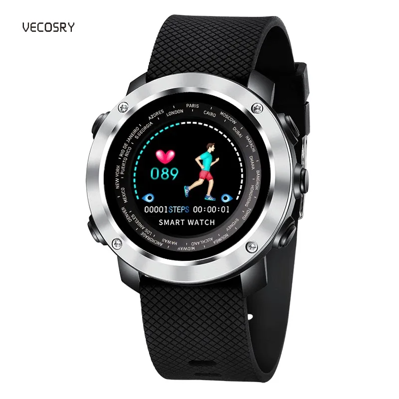 

Smart Male Watch Fitness Tracker Bluetooth Pedometer Bracelet Smart Health Wristband For IOS Android Phone Sport Band Heart Rate
