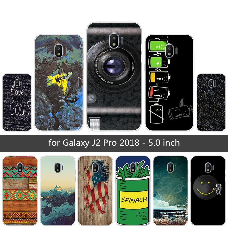 Мягкий силиконовый чехол из ТПУ для Samsung Galaxy J2 Pro 2018/SM-J250F 5 0 дюйма 2018 Небесный |