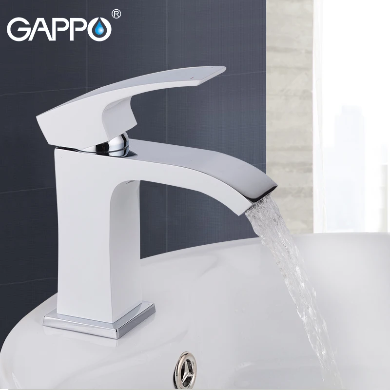 

GAPPO white Basin Faucets waterfall faucets water tap basin mixer bathroom taps brass basin sink faucet