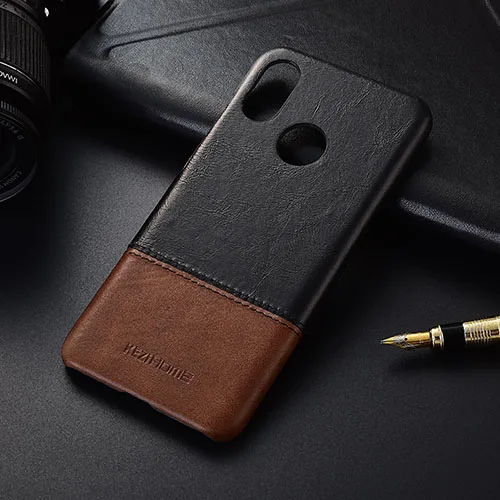 Для Xiaomi mi 8 mi 8 чехол Роскошный Полный Чехол защитный подлинный Жесткий Чехол для Xiaomi mi 8 противоударный чехол - Цвет: Черный
