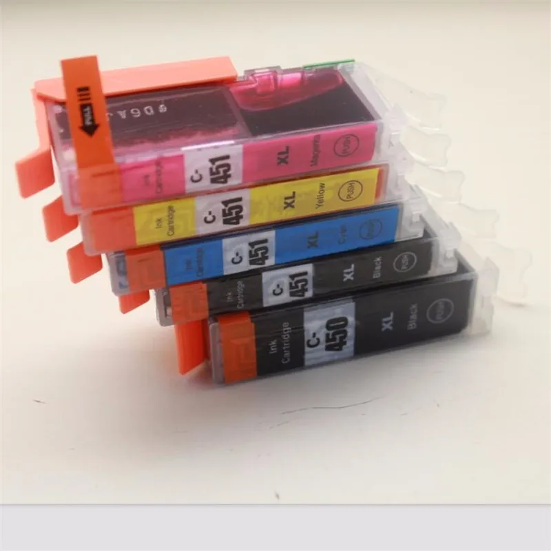 canon ink tank printer PGI 450 CLI 451 compatible ink cartridge 5 colors for canon PIXMA IP7240 MG5440 MG5540 MG6440 MG6640 MG5640 MX924 MX724 IX6840 printer ink
