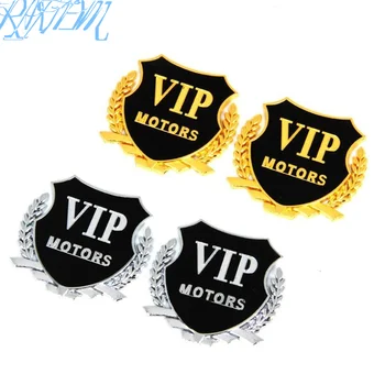 

2pcs 3D Metal Car Styling VIP Emblem Stickers For Fiat Panda Bravo Punto Linea Croma 500 595