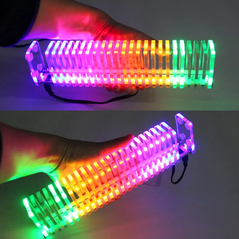 Elecrow K25 Кристалл DIY светодиодный музыкальный анализатор спектра USB 3D светодиодный светильник куб комплект аудио RC спектр ЦАП для музыки MP3 Усилитель