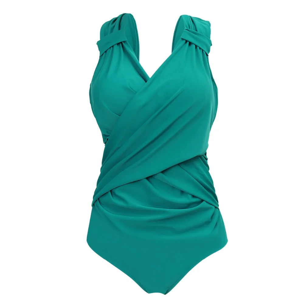 YOUDIAN 2017 New Arrival Large Cup Swimwear Women Plus Size Swimsuit One Piece Solid Bathing Suit