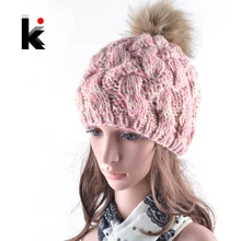 Модная повседневная облегающая женская шапка skullies, шерстяные зимние вязаные шапки с цветком, шерстяная шапка gorro, шапочки для женщин