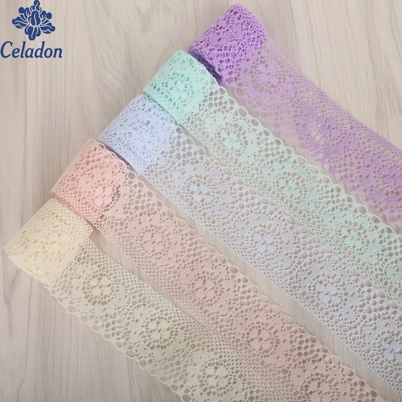 Кружевная лента для шитья 10 ярдов/партия 40 мм 8 видов цветов|lace ribbon|lace trim fabrictrim fabric