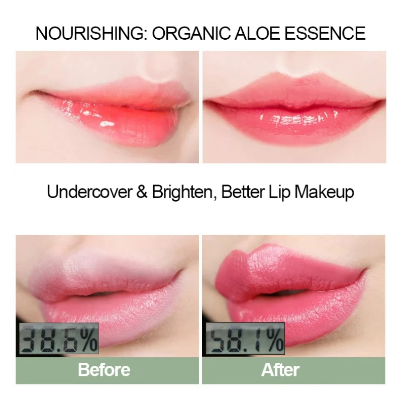 Aloe Vera Changing Lipstick Moisturizing Lighten Lip Lines Brighten Lip Color Temperature Change Balm Temperature Change