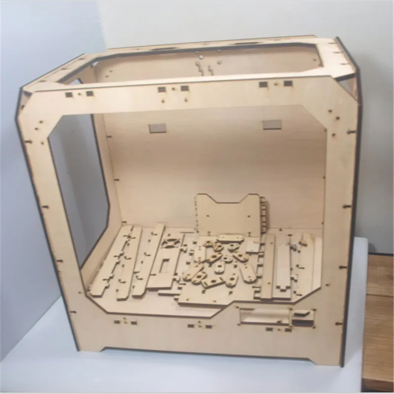 DIY-Reprap-extended-volume-Unofficial-Replicator-XL-V1-5-3D-printer-laser-cut-wooden-frame-kit